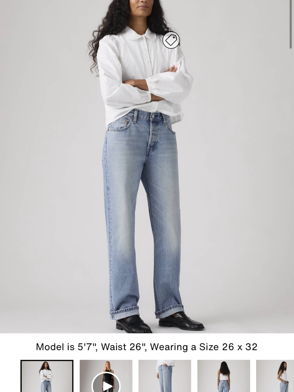 Levi’s 501, 90s Light Blue Straight-Leg Women’s Jeans